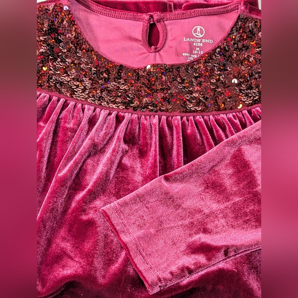 Velvet Maroon Tunic with Sequin Detail